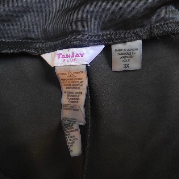 NEW Tanjay Black and Purple Polka Dot Suede Pants Size 3X - Picture 4 of 5